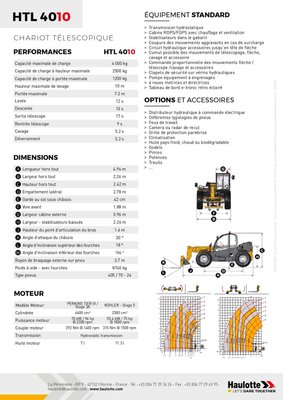 Chariot élévateur télescopique Haulotte HTL4010